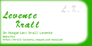 levente krall business card